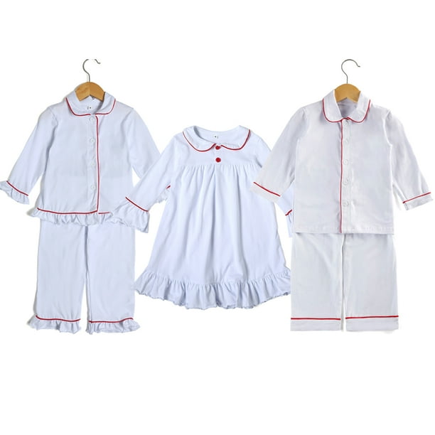 Ropa para bebés y niños pequeños, conjuntos de pijamas navideños para niños y niñas, ropa de invierno de algodón para las fiestas, pijamas navideños familiares a juego para niños