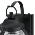 thumbnail image 3 of Westinghouse Westinghouse Lighting 6120400 Canyon Craftsman-Style One Light Outdoor Wall Fixture with Dusk to Dawn Sensor, Textured Black Finish, Clear Crackle Glass, 3 of 5