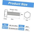 thumbnail image 2 of Bybiment 20 Pieces M8 Hex Bolts M8-1. 30mm Hexagon Screws 304 Steel Fully Threaded Metric Machine Bolts, 2 of 6