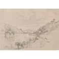 thumbnail image 3 of Johann Adam Klein 24x18 Black Modern Framed Museum Art Print Titled - View of the Rhine with Pfalzgrafenstein Castle and Kaub Seen from the South-East (1815), 3 of 5