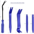 thumbnail image 4 of 5 Pcs Trim Removal Tool for Auto, Car Pry Tool Kit, Clip Fastener Remover Set for Panel Door Window Vehicle Dashboard Radio Audio,Blue, 4 of 5