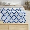 thumbnail image 1 of Mocassi Pattern Printed Pillowcases 2-Piece Set Egyptian Quality 1500 Thread Count Timeless Classic Designs Soft and Smooth Weave, Wrinkle Resistant, Quatrefoil Queen Pillowcase, Royal Blue, 1 of 5