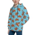 thumbnail image 2 of Sikiie Turtle Youth Hoodie Sweatshirt Pullover Hooded Classic Casual Essentials Hoodiefor Boys Girls Kids -Large, 2 of 6