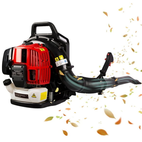 Syngar Leaf Leaf Blower with Backpack, Cordless Leaf Blowers for Lawn Care, 52CC 2 Stroke 174MPH 523CFM Gas Powered Blower with Extention Tube for Home Blowing Snow Blowing, Dust, Red