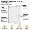 thumbnail image 3 of Keego Shades Cordless Cellular Blinds Double Single Cell Light Filtering Window Blinds Premium Honeycomb Shades Thermal Insulated Blinds (Cotton-Light Filtering, 14"W x 48"H), 3 of 6