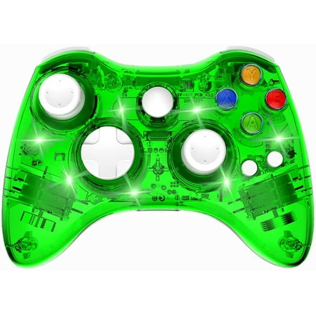 YOYOL Wireless Controller Gamepad,with seven blinking LEDs,asymmetrical ...