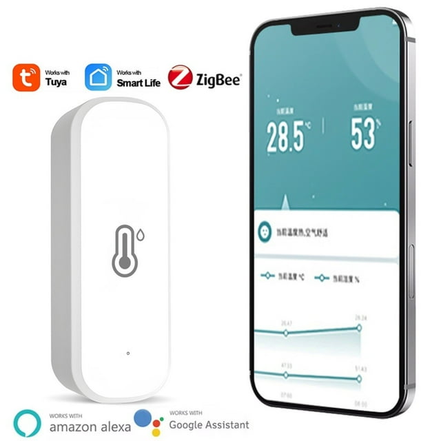Luckyn Tuya Smart Détecteur de Température et d'Humidité Wifi Intérieur Sans Fil