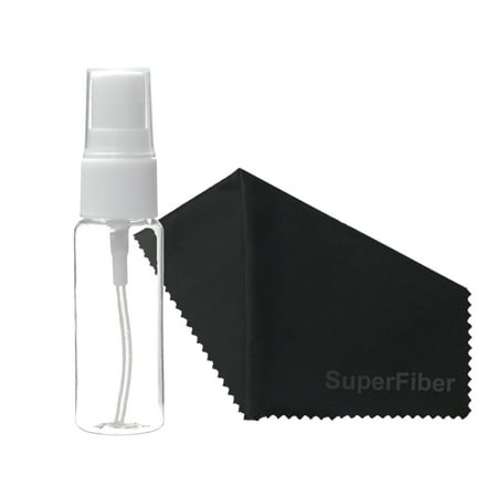 Spray Photo - Loadstone Studio Plastic Empty Spray Bottle 0.7oz with Black SuperFiber Lens Cleaning Cloth for Photo Camera Lens Cleaning, WMLS3710