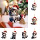 thumbnail image 1 of Adornos navideños para gatos - Decoraciones acrílicas para coches y árboles con sombreros, colgante festivo para decoración del hogar, regalo, 1 of 3