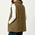 thumbnail image 5 of Perfectbot Women Fleece Sherpa Vest, Lapel Collar Button Down Fall Winter Thermal Waistcoat Layering Outerwear, 5 of 7