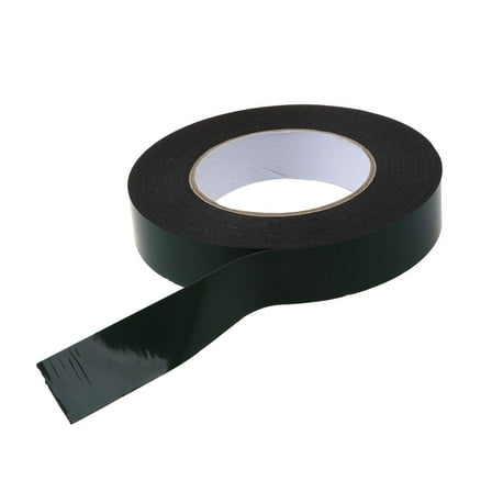Black Super Strong Permanent Double Sided Self Adhesive Foam Car Trim Body Tape width:25Mm