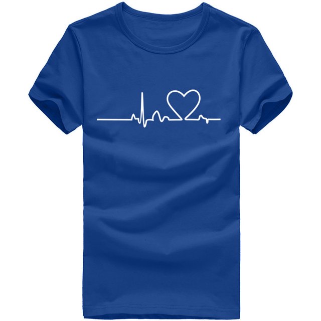 T-shirt Unisexe Motif Imprimé Mode Décontractée Couleur Unie Manches Courtes
