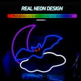 thumbnail image 3 of Y YUNHSOM Bat Neon Signs Halloween Decor, Moon and Bat LED Neon Lights, Bat Shape Neon Lights USB Powered for bedroom, Kids Gift, Living Room, Bar, Party, Christmas, Wedding, Halloween, 3 of 8