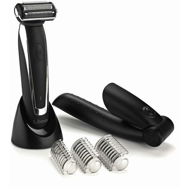 Electric Body Shaver for Men Interchangeable Cutter Head and Power Socket Back Shaver with