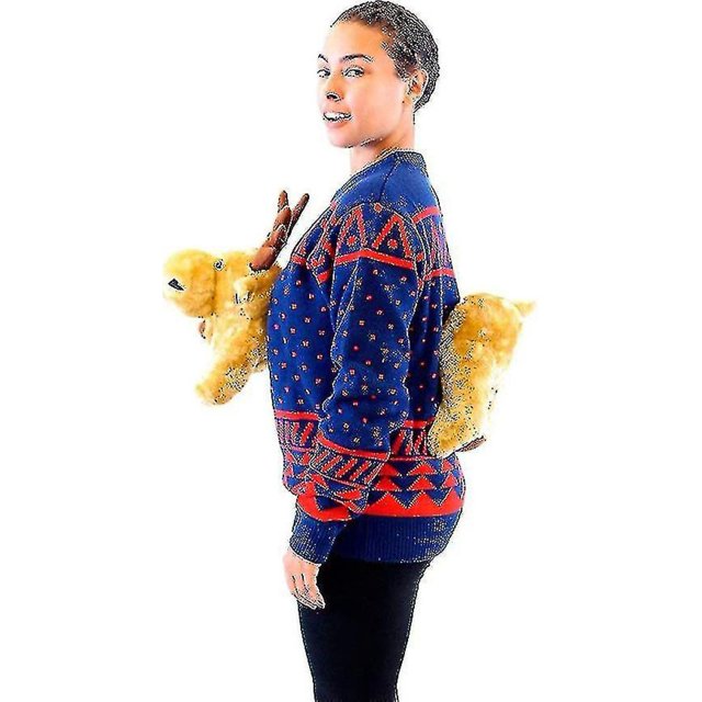 3d T-rex Red And Green Adult Jumper Ugly Christmas Sweater Y1