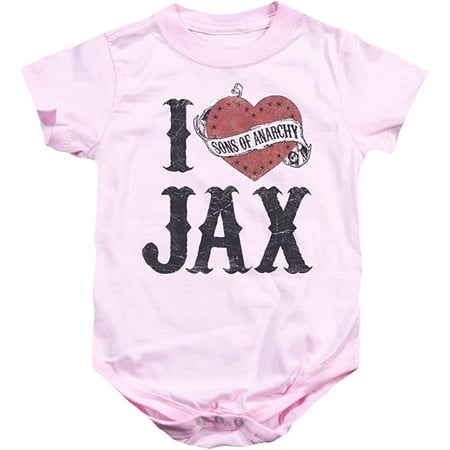 

Sons Of Anarchy I Heart Jax Unisex Baby Snapsuit Pink SM (6 Mos)