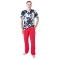 thumbnail image 4 of Intimo Men's 2 Piece Pajama Set Cotton/Poly Blend Jersey Knit Lounge Pants With Soft T-Shirt Top, 4 of 4