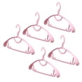 thumbnail image 2 of Trayknick 5Pcs Non-slip Thickened Plastic Clothes Hangers Shirts Pants Clothes Wide Shoulder Racks Home Supplies Pink, 2 of 13