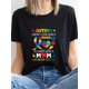 thumbnail image 1 of Love Jigsaw Puzzle Pattern, T-Shirt Stylish Crew Neck Woman's Casual Round Neck Short SleeveFather'sCamisetas para mujer, lindas camisetas con estampado gráfico, de manga corta, estilo casual, para ve, 1 of 7