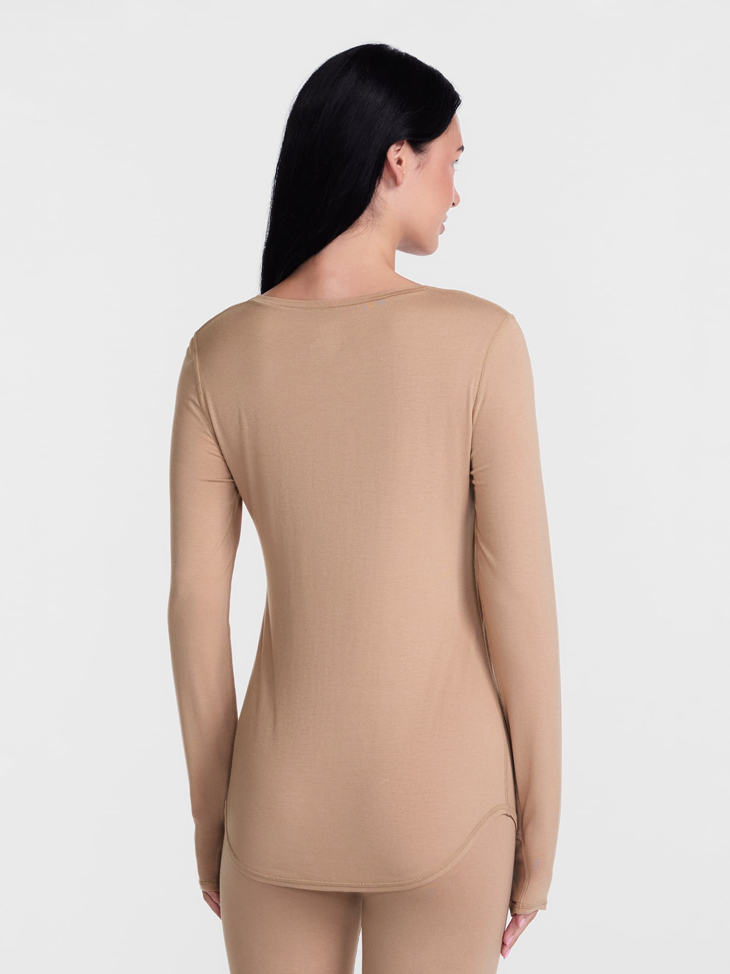 ClimateRight by Cuddl Duds Women’s Mild Essential Base Layer Livaeco Jersey Long Sleeve Crewneck Thermal Top, Sizes XS-4X