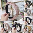 thumbnail image 2 of Hair Hoop Fashion Pearl Rhinestone Decor Braided Hair Hoop Band Headwear Hoop, 2 of 9