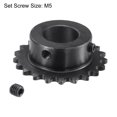 thumbnail image 3 of Uxcell Teeth Chain Sprocket Carbon Steel with Set Screws 17mm, 3 of 6