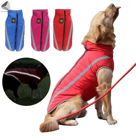 UPC: 0810041342812 | Sixtyshades Waterproof Dog Winter Warm Coat Clothes Reflective Fleece Lining Cold Weather Jackets for Medium Large Dogs (4XL  Red)