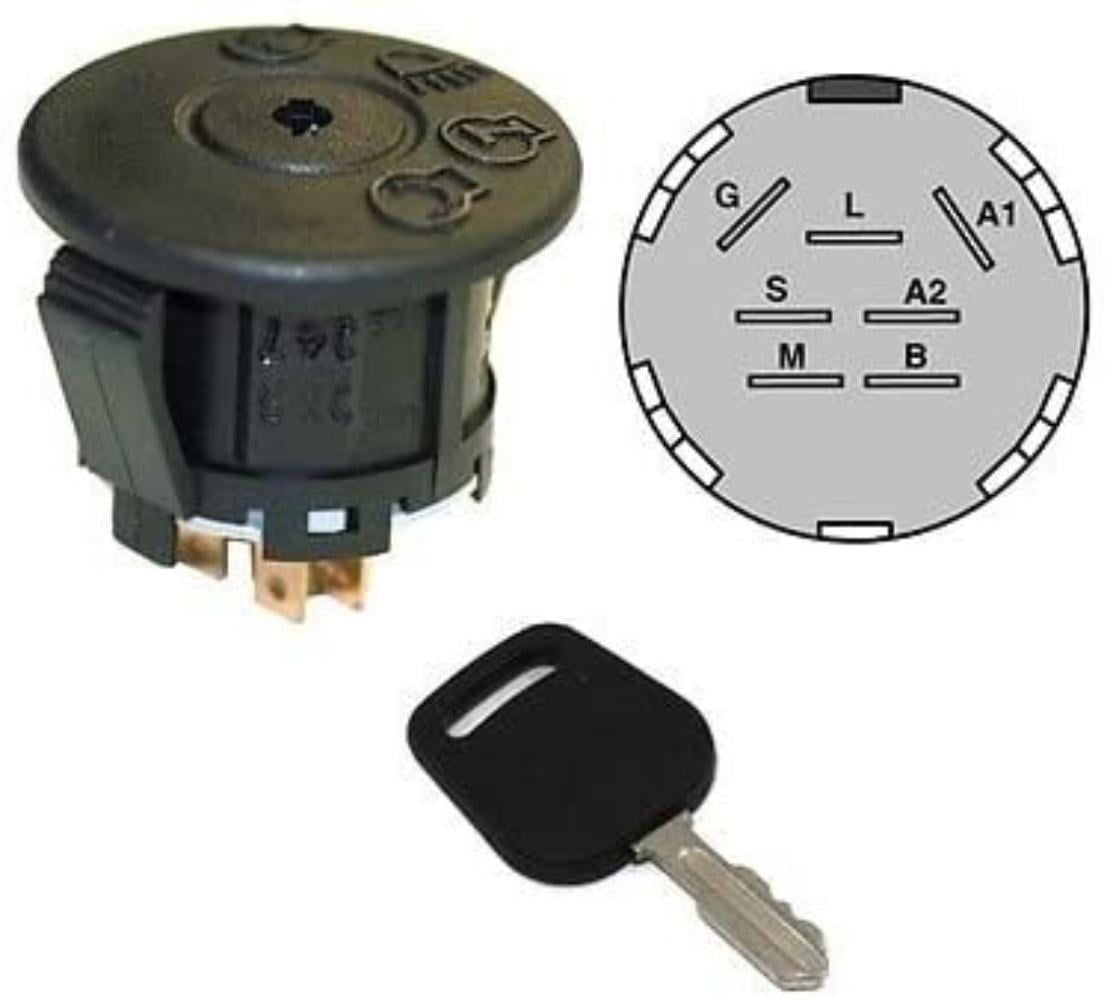IGNITION STARTER SWITCH & KEY for AYP Sears Roper 163968 175442 175566 Tractors 