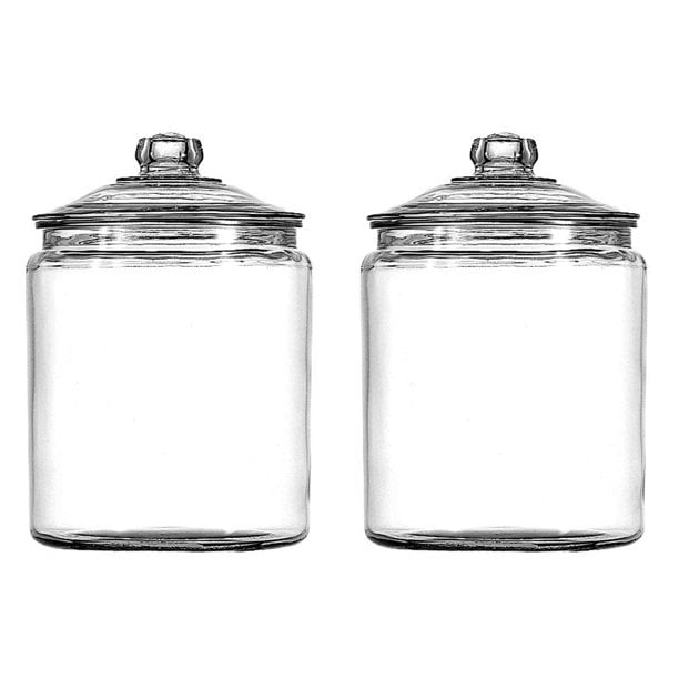 Anchor Hocking Glass Storage Heritage Hill Jar, 1 Gal, Set of 2