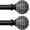 Black, variant on Black Curtain Rods for Windows 28 to 48 Inch,1'' Diameter Drapery Rods with Leaf Pattern Finials,Decorative Adjustable Heavy Duty Curtain Rods Set,18-60''