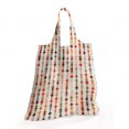 thumbnail image 2 of Geometric Fabric Shopping Tote, Vintage Oval Pattern with Radiant Tone Effects Mosaic Illustration, Portable and Foldable Bag to Keep in Pocket Bag Purse & Car, Orange Peach Red, by Ambesonne, 2 of 4
