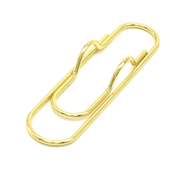 TFixol 10 Pcs Pinces en Métal Poli pour Cahiers, Porte-Stylos Plaqués Or Durables et Portatifs, Conception Autoportante, 4.3 Pouces x 3.5 Pouces x 0.5 Pouces
