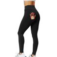 thumbnail image 1 of Gibobby Mallas Termicas Afelpadas Mujer Pantalones Mujer Estampado Hip High Tight Fitting Sports Hip Fitness Peach Pantalones Cintura Yoga Yoga Pantalones (Negro, L), 1 of 4