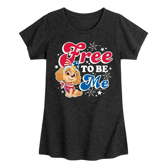 Paw Patrol - Americana - Free to be Me - Toddler & Youth Girls Short Sleeve Graphic T-Shirt