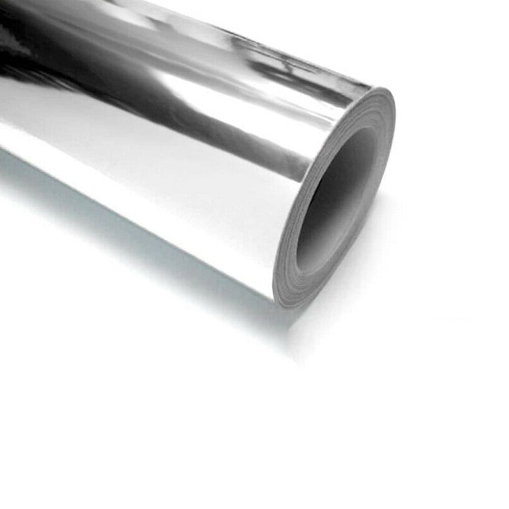 Silver Chrome Mirror Vinyl Wrap Film Car Sticker Decal Anti-UV Waterproof