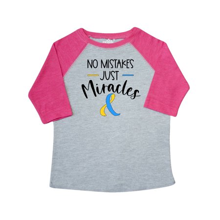 

Inktastic No Mistakes Just Miracles Down Syndrome Awareness Gift Toddler Boy or Toddler Girl T-Shirt