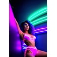 thumbnail image 4 of Stephen Chambers 11x14 Gold Ornate Wood Framed With Double Matting Wall Art Titled - Neon Venus 17, 4 of 6