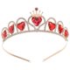 thumbnail image 2 of Elegante corona de diamantes de imitación con corazones, diadema decorativa, tocado de novia, hermosa tiara de cristal, accesorio para el cabello de boda., 2 of 6