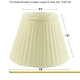 thumbnail image 2 of Home Concept 11x18x13.5 Empire BoxPleat Egg Shell Lamp Shade, 2 of 3