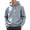 Light Gray_001, variant on Men's Zip-Up Hoodie Classic Solid Color Long Sleeve Hoodies Casual Drawstring Basic Fit Pullover with Pocket Brown L