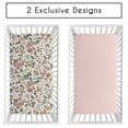 thumbnail image 2 of Sweet Jojo Designs Vintage Floral Pink Girl 100% Cotton Muslin Fitted Crib Sheets Set 2 Piece, 2 of 6