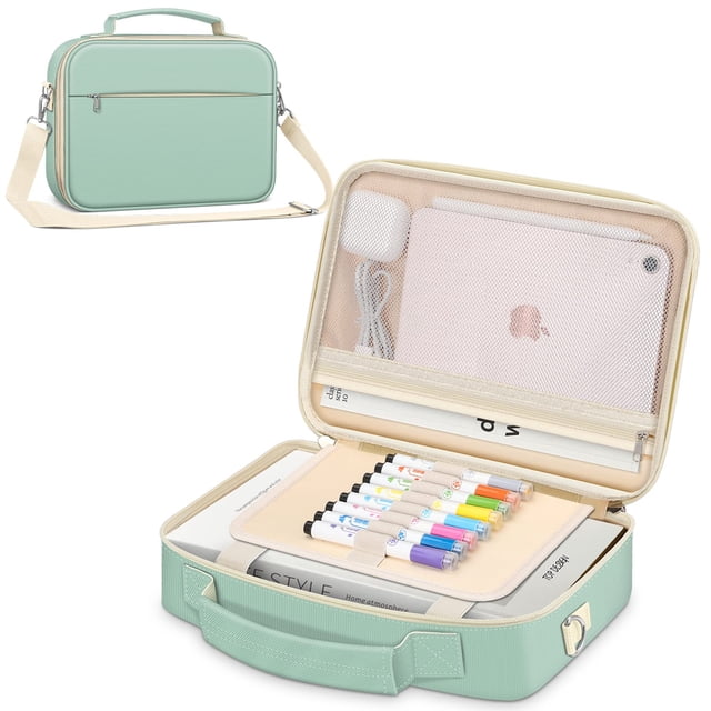 Funda para biblia FINPAC, tamaño grande, con correa para el hombro, verde claro, para mujer