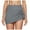 Grey, variant on Huowey High Waisted Pleated Slit Drawstring Swim Skirt Shorts Exposure Double Layer Yoga Bottoms For Women Tropical Swim Wear Honeymoon Cruise Trendy Wear