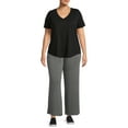thumbnail image 2 of Terra & Sky Women's Plus Size Knit Pants, 28" Inseam, 2 of 5