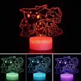 thumbnail image 2 of Lámpara de noche 3D Lámpara de noche Pokemon Pikachu Lámpara de noche LED Botón de control remoto 16 colores cambiantes Enchufe USB,, 2 of 4