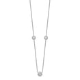 thumbnail image 2 of 925 Sterling Silver Cable Fancy Necklace Chain 3 Station CZ 18 inch 1.51 mm, 2 of 4