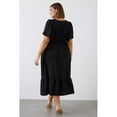 thumbnail image 2 of Dorothy Perkins Womens Slub Plus Ange Manches Midi Robe, 2 of 3