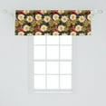 thumbnail image 2 of Ambesonne East Window Valance, Japan Inspired Lotus Koi, 54" X 18", Burnt Sienna Orange, 2 of 3