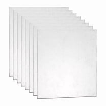 8 Pcs 1/16" Hot Rolled Steel Sheets, 2" x 2" Steel Plate Base Metal Sheet for Structural Support Construction Boards Industrial Use Machinery Manufacturing, Silver