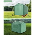 thumbnail image 5 of Instant Pop-up Greenhouse, Portable Indoor Outdoor Plant Gardening Green House, Roll-Up Zipper Doors and Side Windows, Walk in 8x12 ft, PE Cover, Green/Clear, 5 of 7